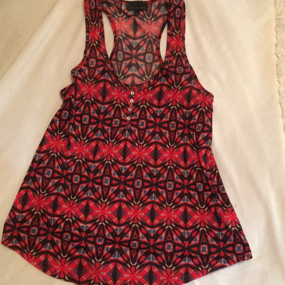 Patterned Razor Back Blouse
